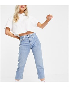 Выбеленные прямые джинсы с необработанным краем Topshop petite