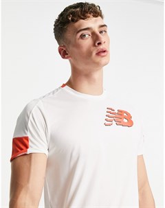 Белая футболка с логотипом Running New balance