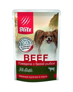 Holistic Adult Beef White Fish полнорационный влажный корм для собак мелких пород с говядиной и бело Blitz