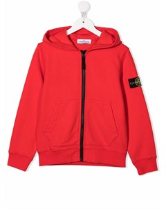 Худи на молнии с логотипом Stone island junior