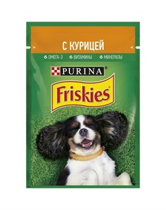 Влажный корм для взрослых собак кусочки с курицей в подливе 85 г Friskies