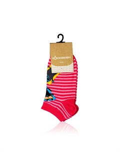 Детские носки Kids KS 0020 укороченные Кот на малиновом р 20 Socksberry