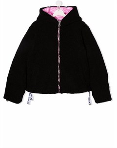 Двусторонний пуховик с капюшоном Msgm kids