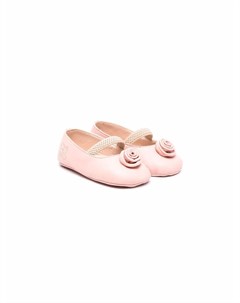 Балетки с цветочной аппликацией Fendi kids