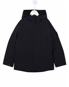 Куртка с капюшоном и нашивкой логотипом Stone island junior