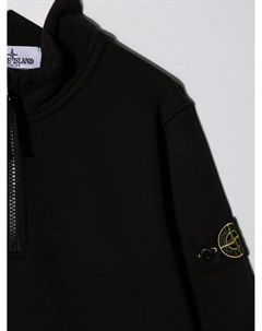 Топ на молнии с нашивкой логотипом Stone island junior