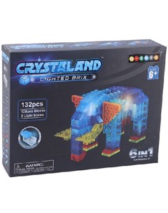 Конструктор Животные 6в1 светящийся 130 деталей Crystaland