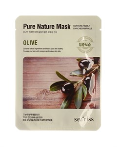 Тканевая маска для лица Pure Nature Mask Pack Olive 25 мл Secriss