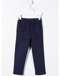 Брюки прямого кроя с логотипом Kenzo kids