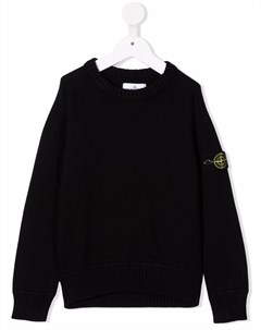 Джемпер с нашивкой логотипом Stone island junior