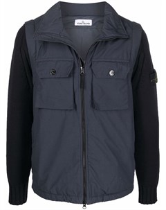 Пуховик со съемными рукавами Stone island