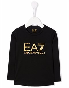 Футболка из джерси с логотипом Emporio armani kids