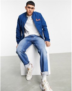 Синяя куртка бомбер ASOS Actual Asos design