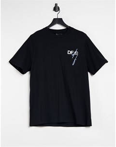 Черная футболка с принтом логотипа спереди Asos dark future