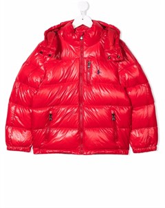 Пуховик с вышитым логотипом Ralph lauren kids