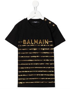 Футболка с пайетками Balmain kids