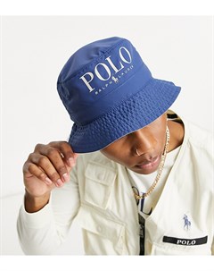 Эксклюзивная темно синяя панама с логотипом в виде надписи x ASOS Polo ralph lauren