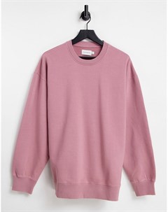 Розовый свитшот в стиле oversized Topman