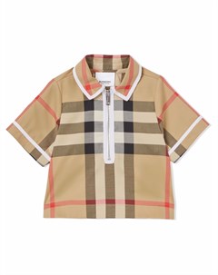 Рубашка поло в клетку Burberry kids