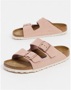 Светло розовые замшевые сандалии Birkenstock