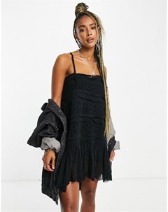 Черное платье комбинация Shailee Free people