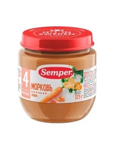 Пюре Морковь 125гр Semper