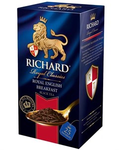 Черный чай Royal English Вreakfast 25 пакетиков Richard