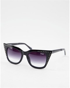 Черные солнцезащитные очки с оправой кошачий глаз и эффектом деграде Quay Quay eyewear australia