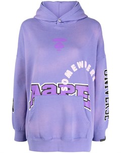 Худи из смесового хлопка с графичным принтом Aape by a bathing ape