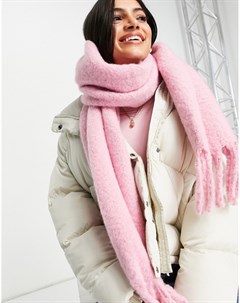 Розовый пушистый шарф из переработанного полиэстера Boardmans