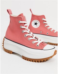 Кораллово розовые кеды Run Star Hike Converse