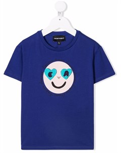 Футболка с принтом Smiley Emporio armani kids