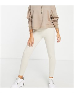 Светло бежевые леггинсы в рубчик ASOS DESIGN Petite Asos petite