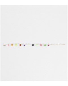 Ожерелье чокер из искусственного жемчуга с бусинами цветочками в стиле 90 х Inspired Reclaimed vintage