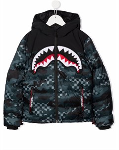 Пуховик Shark с камуфляжным принтом Sprayground kid