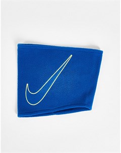 Синий флисовый шарф снуд с логотипом Nike