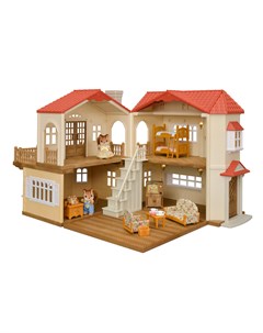 Игровой набор Большой дом со светом с Бельчатами Sylvanian families