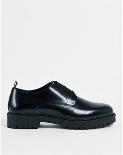 Черные кожаные туфли на шнуровке Sin Walk london