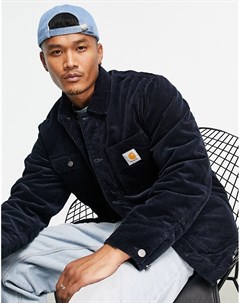 Темно синее вельветовое пальто Carhartt wip