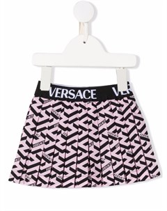 Юбка мини с принтом Greca Versace kids