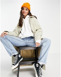 Светло бежевый длинный тренч Asos design