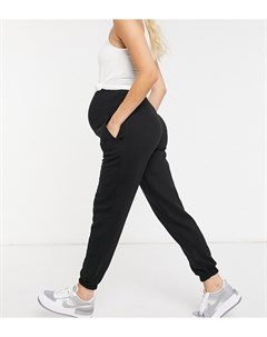 Черные джоггеры со вставкой для животика New look maternity