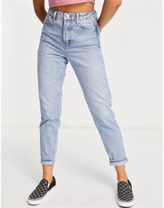Светло голубые выбеленные джинсы из переработанного смесового хлопка в винтажном стиле Topshop