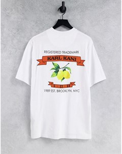 Oversized футболка с принтом фруктов и логотипа в стиле ретро Karl kani