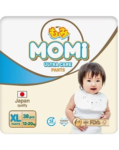 Подгузники трусики Ultra Care XL 12 20кг 38шт Momi