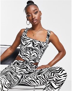 Корсет с зебровым принтом от комплекта Asos design