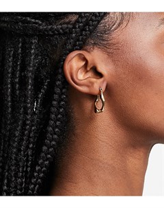 Перекрученные серьги кольца с позолотой 14 карат Asos design