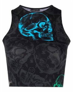 Укороченный топ с декором Skull Philipp plein