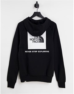 Худи черного цвета с рукавами реглан The north face