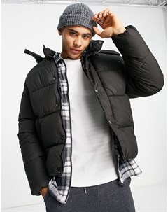 Черный пуховик с капюшоном Core Jack & jones